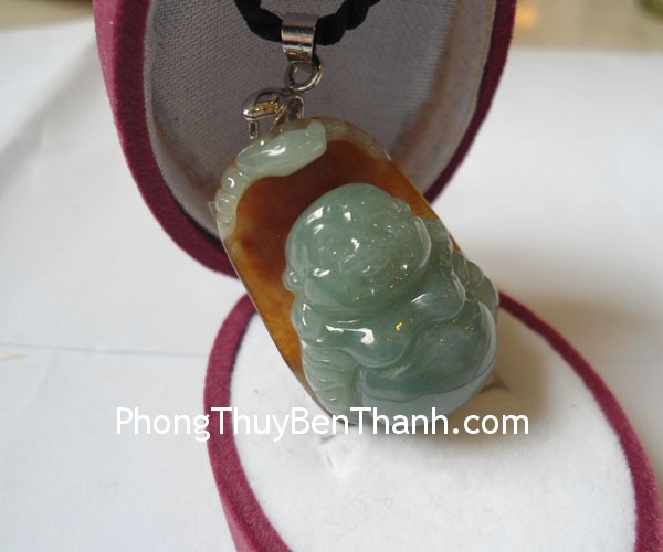 phat di lac phi thuy s823 kieu1 Mặt dây chuyền phật Di Lặc đá quý Cẩm Thạch phong thủy S823 1