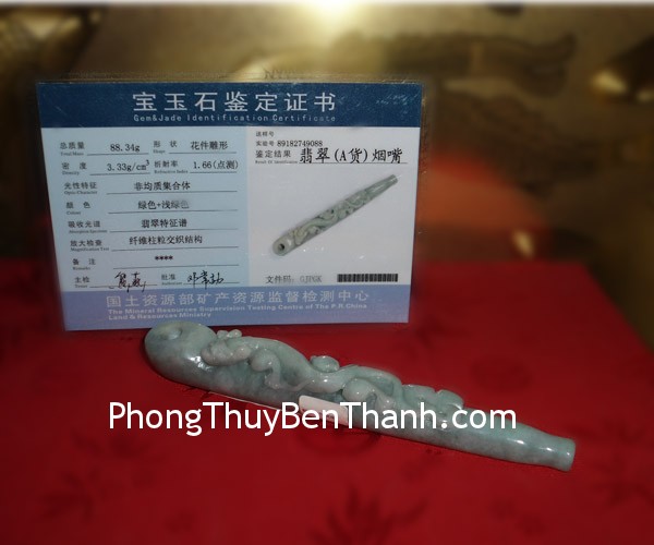 tau thuoc phi thuy 03 Tẩu thuốc đá quý Cẩm Thạch Vân Nam phong thủy S593 1