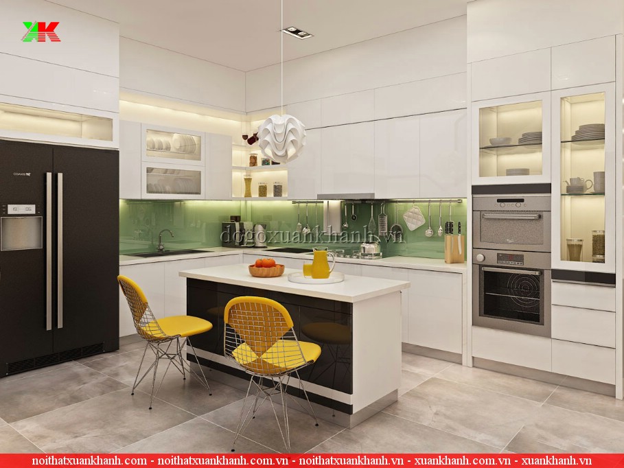 thiet ke tu bep dep cho phong bep hap dan 03 Phòng bếp tiện nghi nhờ vào hệ thống tủ bếp đẹp và chất lượng