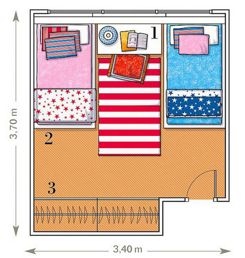 20120321afamilyNDphongtre12m2 1 0c56f Sắp đặt căn phòng vỏn vẹn 12m2 cho hai bé nhỏ nhà bạn