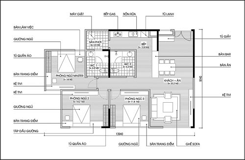 nha dep 6 Gợi ý cải tạo căn hộ 112m² theo phong cách Châu Âu