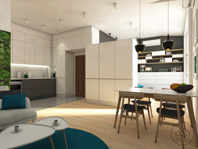 mau noi that nha nho dep 1 phong ngu 03 Chia sẻ mẫu nội thất hiện đại cho nhà nhỏ đẹp 1 phòng ngủ