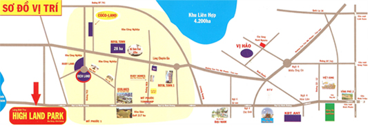 map Tổng quan và quy mô khu Đô Thị và Dịch Vụ Bàu Bàng   Bàu Bàng Highland Park