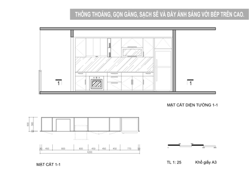 bep 8 7963 1474621716 Gợi ý mẫu thiết kế bếp trên cao thông thoáng, gọn gàng và sạch sẽ